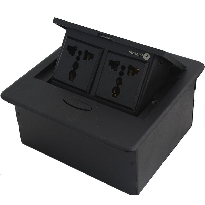 پریز توکار مشکی دکمه تاچ  مکانیکی فانتونی N335
