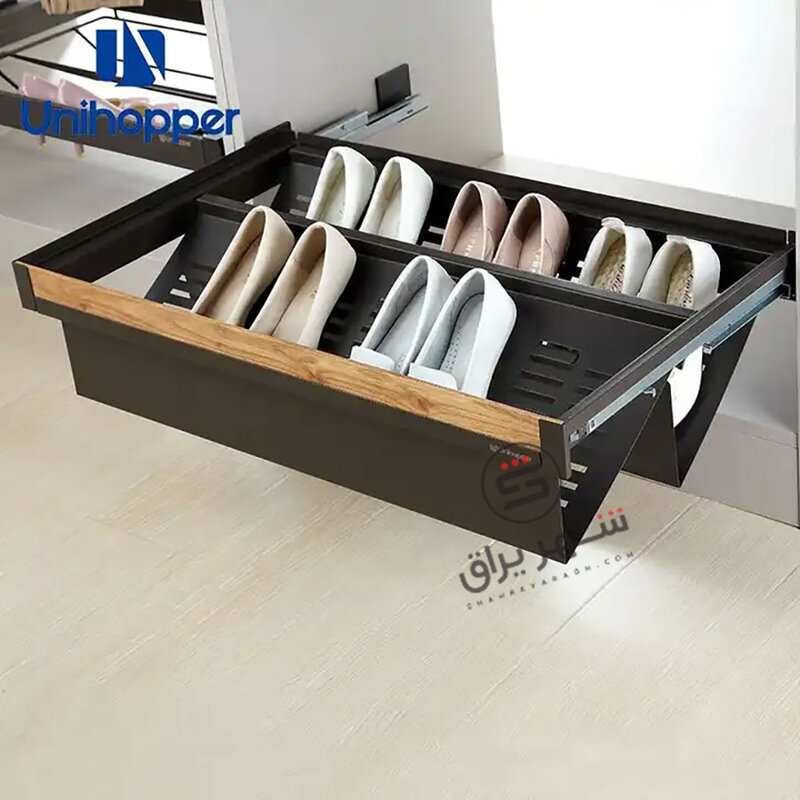 جاکفشی فلزی موکا 60 طرح چوب - 4144